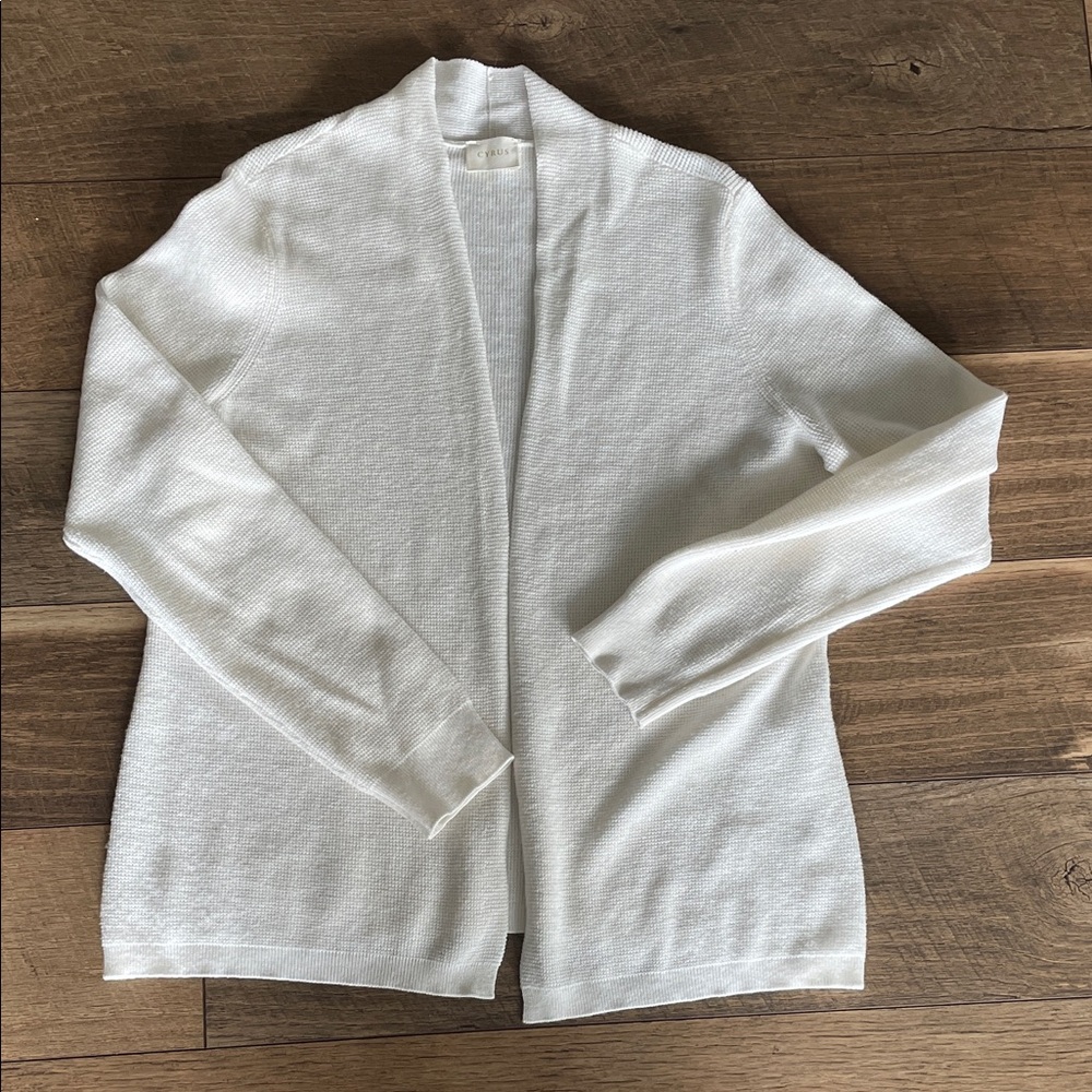 Cyrus Women's Cream Open-Front Cardigan